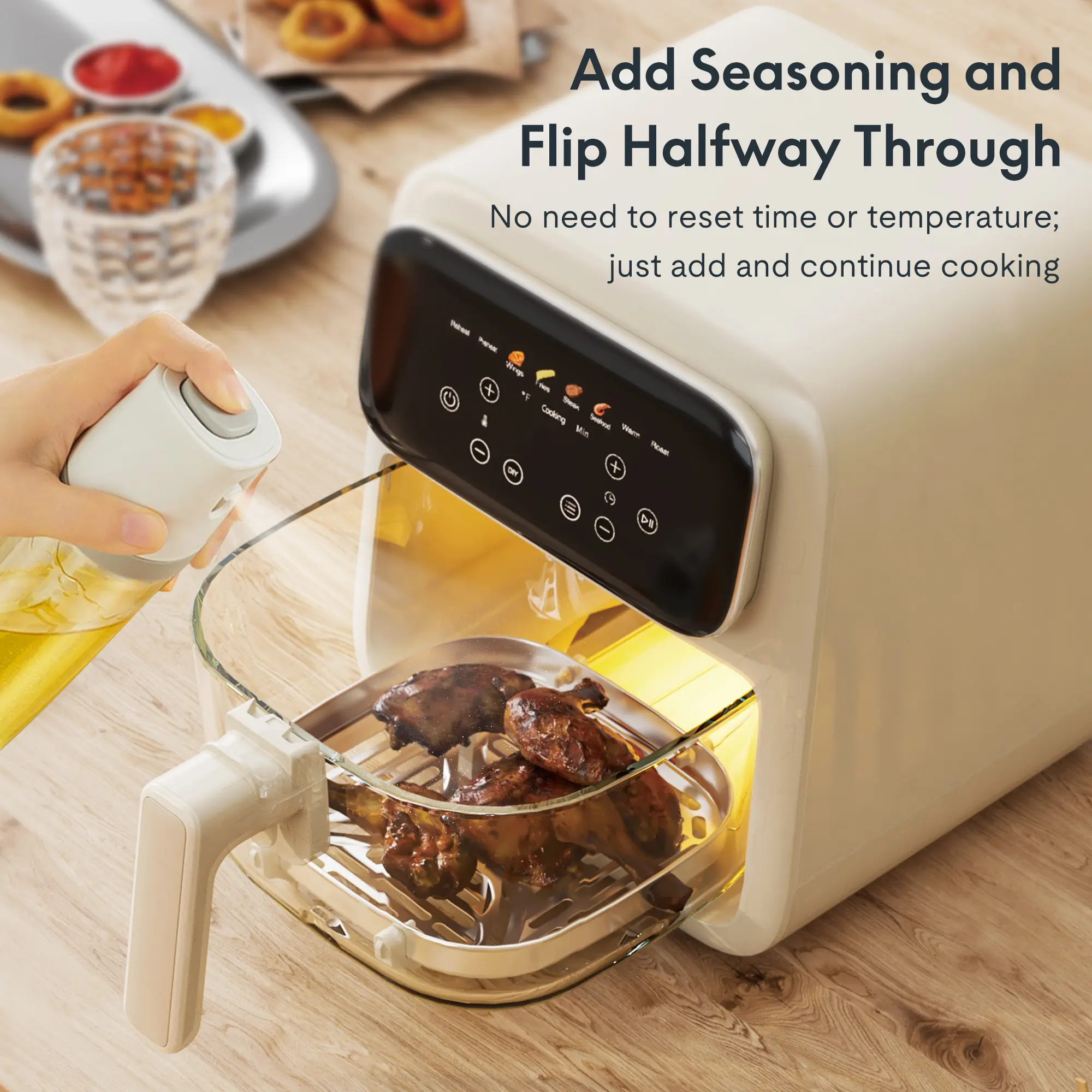 Limited-time Deal】4.2QT Glass Air Fryer, with Nonstick