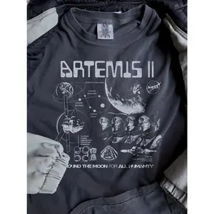 Artemis II NASA Mission T-Shirt: Vintage Feel, DTG Print, Space Exploration Apparel