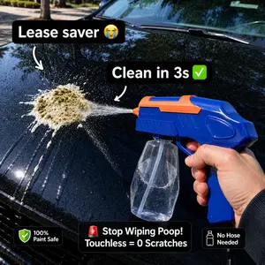 Viral Electric Water Blaster | Automatic Squirt Gun for Touchless Bird Poop Removal | Fits 28mm Soda Bottles | 20ft Range Mini Water Blaster for Car Paint, Bikes & Windows