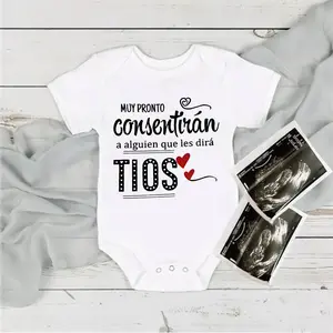 Soon They Will Feel Someone Who Will Call Them Uncle Printed Baby Romper Pregnancy Announcement Jumpsuit Infant Reveal Bodysuit