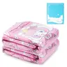 LITTLEFORBIG Playful Adult Diapers, Unisex Solid 2-Piece Set with Little Beauty Print - Thick Non-Woven Cloth Back, Soft, Absorbent, Hook & Loop Closure, 2-Piece Convenience
