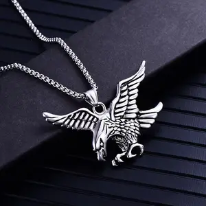 Men's stainless Steel Titanium Steel Eagle Wings Pendant Necklace  Jewelry length24in,A Perfect Gifts For Lovers, Friends, Boyfriends, Girlfriends, Wife, Husband, Thanksgiving, Independence Day, Holloween, Black Friday, Chrisatmas and New YearS91