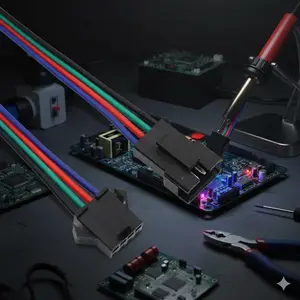 LED Strip Connector Kit 20/40PCS: Universal Male/Female Pins, Extension Cables Compatible with 3528 5050 RGB RGBW Light Strips, Multi-Row LED Tape Wiring Accessories for Indoor Decoration Lighting Installation Repair