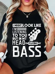 100% Cotton Bass Player Shirt Men Gift for Bass Guitar Player Bassist T-Shirt