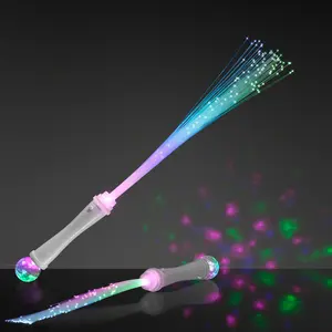Twinkle & Shine Light Up Wand with LED Fiber Optics 13.5" Long Kaleidoscope Patterns Multicolor Lights 6 Functions Safe CPSIA Compliant Party Favor