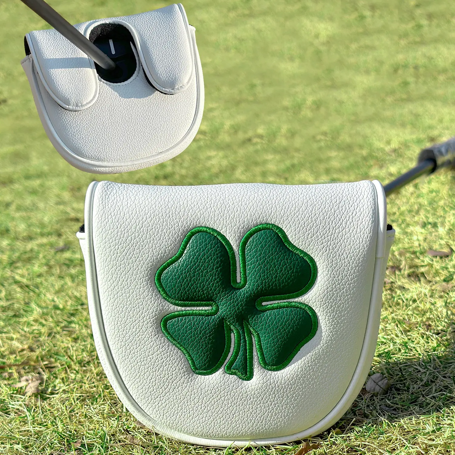 Golf Putter Cover for Df3 Clubs, Four-Leaf Clover Design, Magnetic Closure, Practical Golf Accessory, Golf Supply, Perfect Gift for Golf Enthusiasts, Golf Gear