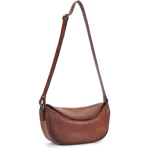 Leather Crossbody Bag Purse for Women Men Crescent  Bag Medium   Dumpling Bag Half Moon Adjustable