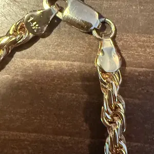 Holylegend 14K Real Gold-Plated Rope Chain Necklace for Women and Men,Upgraded Shine, Faceted Cut, Tarnish-Free, Goldstone necklace 6mm/8mm, 22"/24" Jewelry