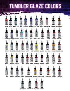 Mishy Lee Pigment Based Tumbler Glaze Eco-Friendly Versatile for Tumbler Making Craft Projects 24 Hours Drying Time for Optimal Results