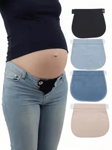 4-Pack Pregnant Women Waist Extender Bands, Adjustable Elastic Buckle, Comfortable Fit, Ideal for Overweight and Large Stomach Needs