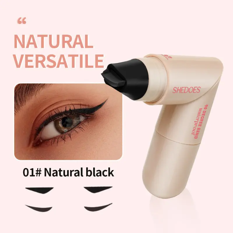 Double-ended rotating eyeliner stamp - create winged eyeliner in seconds Quick-drying, long-lasting, all-day wear, Longwear Eye Liner, folding eyeliner stamp makeup product, Eye Makeup, Eye Makeup Products, #1-Black