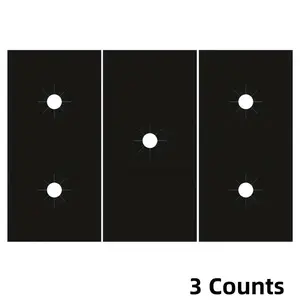3 Counts [ Heat Resistant Stove Protector] Stove Protector for Gas Range, Washable Reusable Stove Top Covers, Heat Resistant Gas Stove liners, Stove Burner Covers for Gas Stove Top, Stove Plate