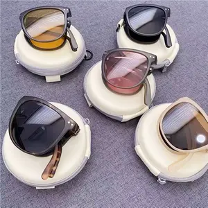 New under-focus folding sunglasses women's driving glasses anti-glare outdoor glasses lightweight folding sunglasses spot
