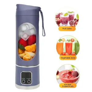 Portable personal electric USB blender, 500ML portable juicer milkshake and smoothie blender, small mixer, compact, convenient, multi-functional (purple),summervibes Lemon Squeezers Smoothieblender