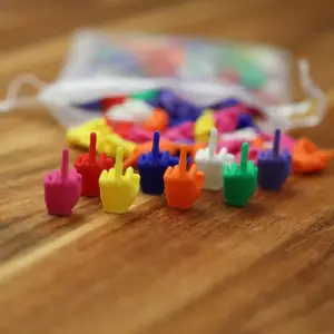 Mini Middle Finger Funny Plastic F-U Hand Set in Bold Colors or Mixed Pack, 20Pcs Novelty Spoof Toys and Joke Gifts Among Friends