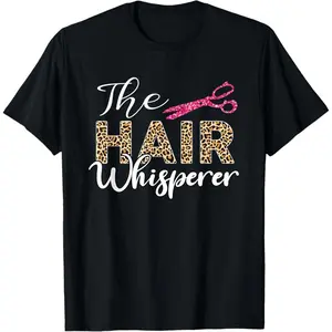 Leopard Hair Whisperer Hairstylist Hairdressing Hairdresser T-Shirt Summer Graphic Tees