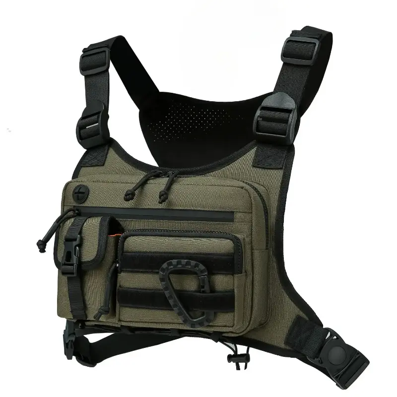 Chest Bag for Men and Women Running Hiking Chest Bag Vest EDC Waterproof Anti-Theft Chest Pack Rig for Outdoor Sports & Workouts
