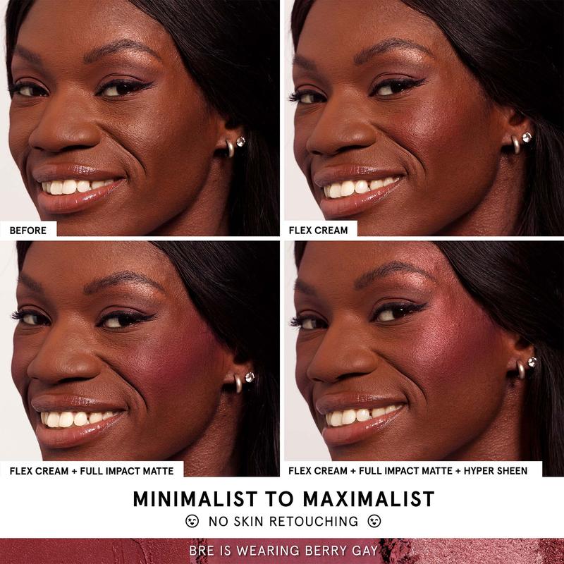 ONE/SIZE Cheek Clapper 3D Blush Trio Palette - Multi-Formula, Pigmented  Blush Trio | Cream, Powder & Blush Highlighter for Ultra-Intense Color & Radiant Cheeks