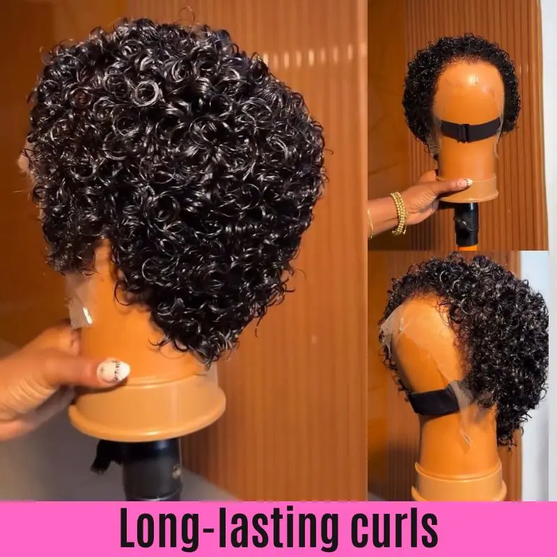 [HOT] QTHAIR 13x4 Pixie Cut Curly Wigs for Women Short Curly Human Hair Wig 13x4 HD Lace Front Wig 4C Curly Edges Hairline180% Density #TikTokShopFallDealsForYou