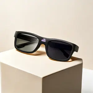 Paleshy Ultra-Light Smart Polarized Sunglasses 0.1-Second Color-Shift Photochromic Square Glasses for Men Women UV Blocking Outdoor Safety Eyewear with Rapid Lenses