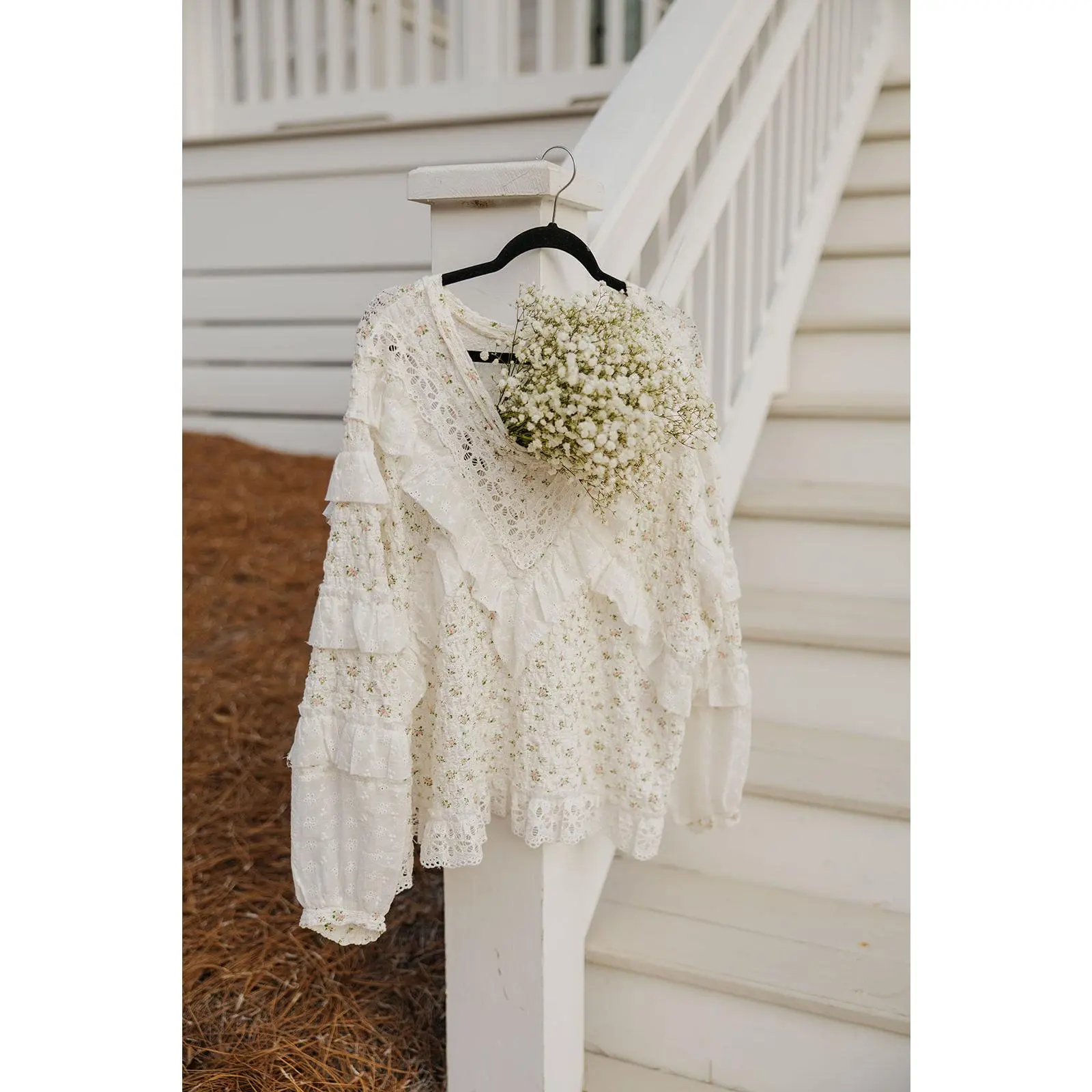 The Eyelet Twirl Top - CUSTOM CLB FLORAL