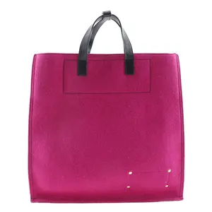 Pre-owned Yves Saint Laurent Tweed Tote Bags Felt Leather Tote Bag