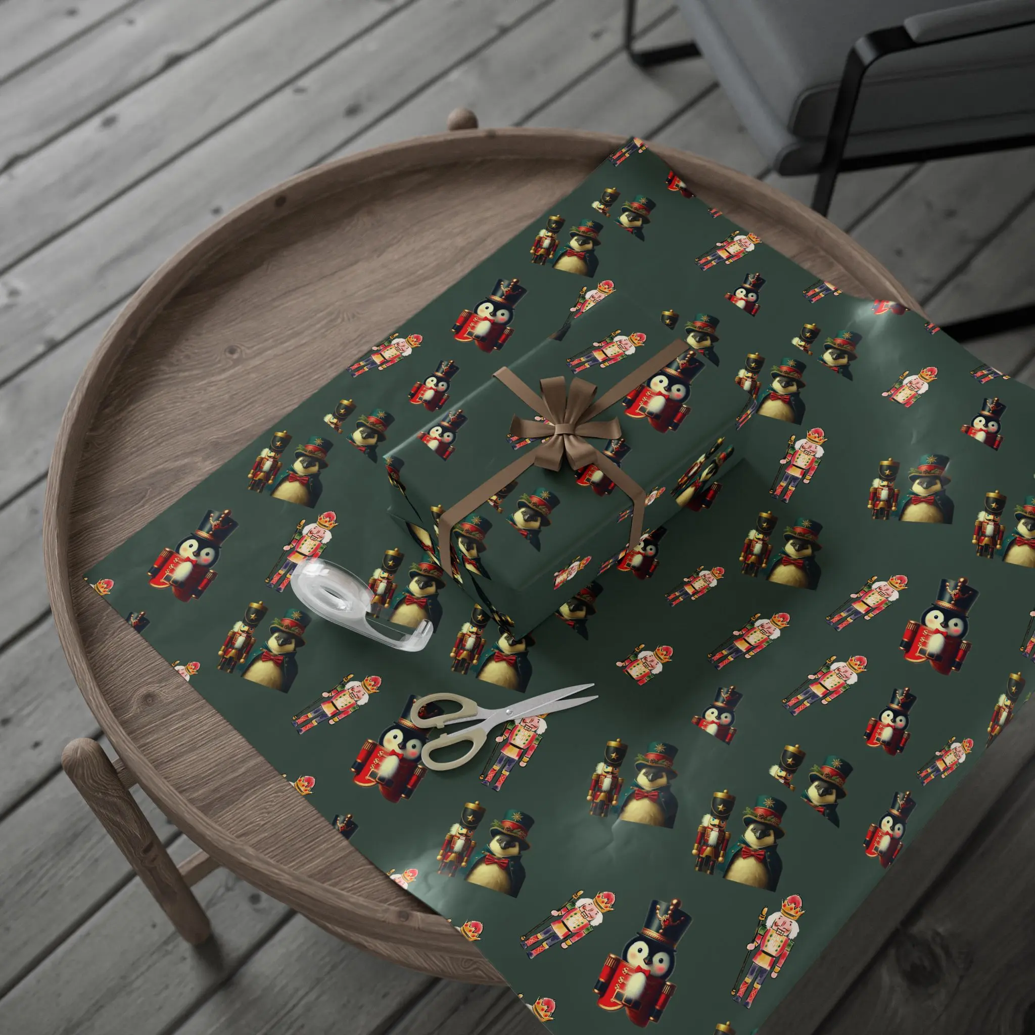 Penguin Nutcracker Wrapping Papers
