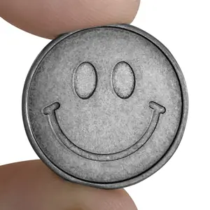 ZFG INC. Have A Nice Day A**hole Funny Single Coin - 1 Antiqued & Lacquered Nickel Silver Coin with Smiley Face & Middle Finger Design - 100% Made in America