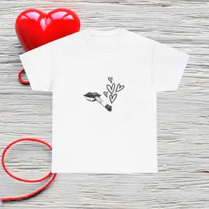 Unisex SCBC "Smokin' Hot Love" Heavy Cotton Tee. Unisex. Valentines Day Gift. Valentines Day. Couples Shirt. Gift For Her. Gift for Him.