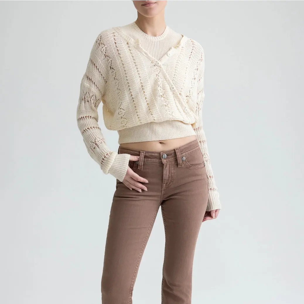 Asymmetrical Button Cardigan