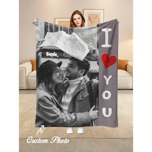 Custom Photo Blanket Ultra Soft Flannel Skin Friendly Cozy Warm Machine Washable Bedroom Couch Sofa Car Camping Office Home Decor Throw Decor Decorative Throw Perfect Birthday Gift Christmas Gift for Loved Ones Viral Trending Custom Keepsake Style