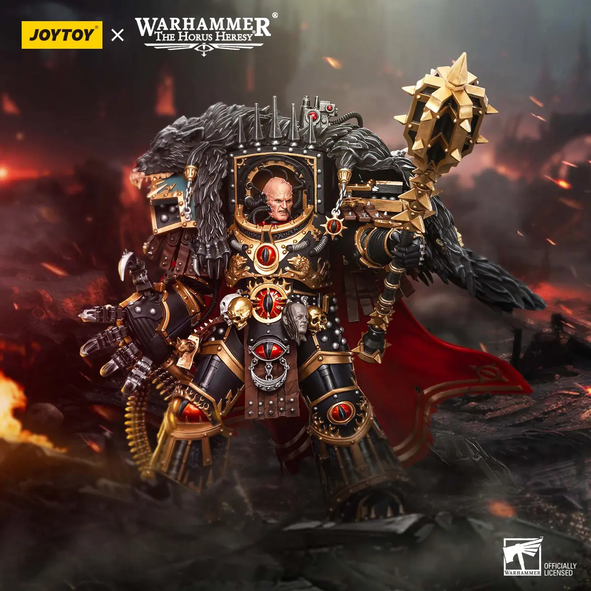 JOYTOY Warhammer 40K Sons of Horus Warmaster Horus Primarch of the XVlth Legion 1/18 Limited Edition Action Figure Model Collectible for Display for Back to School, Thanksgiving Gifts, Office Desktop Decoration