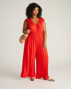 Zoey Liquid Jersey Jumpsuit - Lipstick