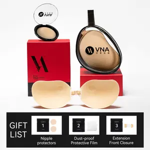 VNA Sticky Bra with Nip Cover Push-up Strapless Reusable more than 30 times & Invisible Sticky Bra for Backless Dresses