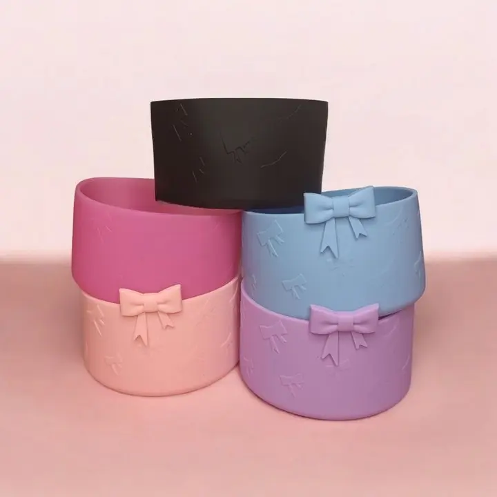 Coquette Bow Tumbler Boot Silicone Drinkware
