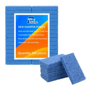 TP Plastic New Sharper Pumice Stones for Feet, 300 PCS Bulk Pack, Blue Disposable Pedicure Foot Scrubbers for Callus & Dead Skin, Salon & Home Use