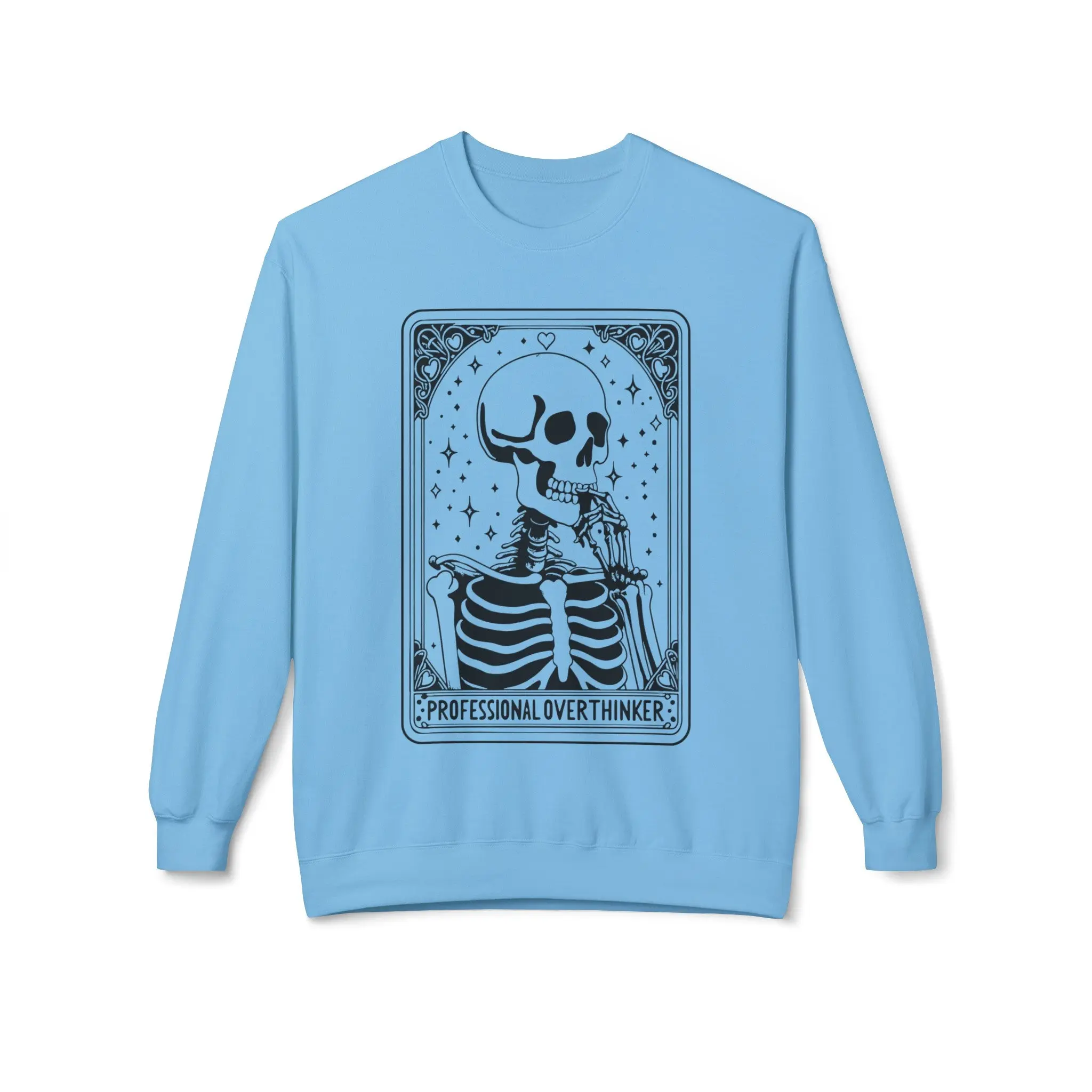 Tarot Humor- Professional Overthinker  Unisex Midweight Softstyle Fleece Crewneck Sweatshirt