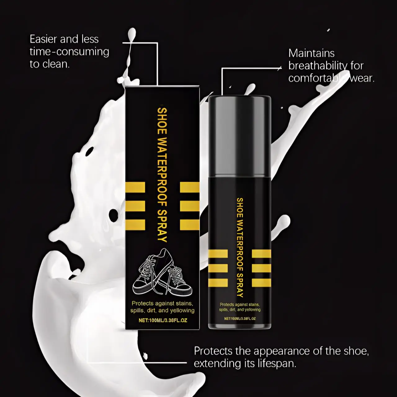Waterproof Spray For Shoes, Snow Boots, White Sneakers, Dust-Proof Cleaning, Waterproof And Rainproof Upper Care Wonder