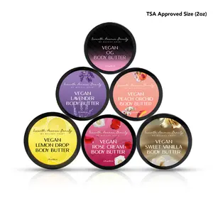 Body Whipped Butter Travel 6-Pack (Skin Nourishing, TSA Approved 2oz Size)