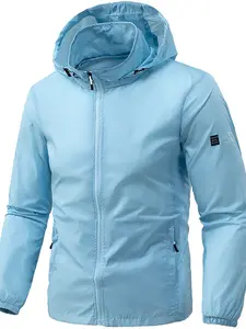 Summer New Men's Breathable Ultra-Thin Hooded Jacket, Outdoor Sports Fishing Clothing, Casual Fashion Ice-Cool Skin-Friendly