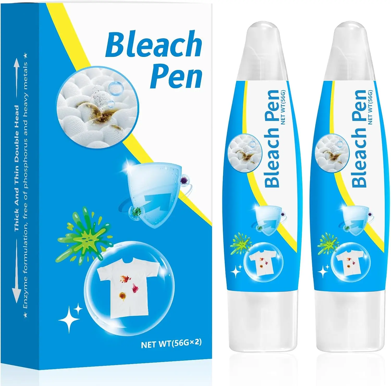 Instantly Remove New Stains Bleach gel for Clothing (2pcs)