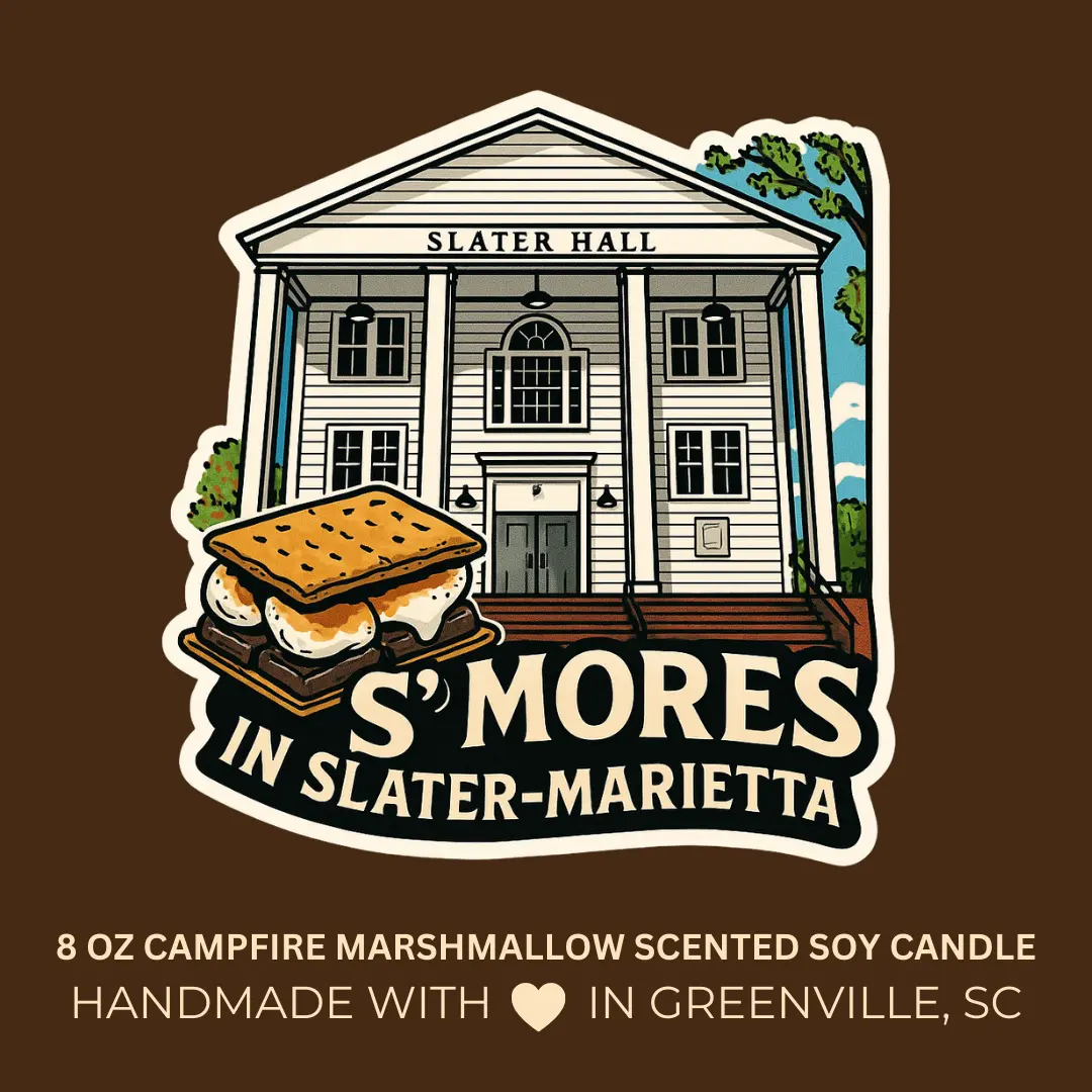 S’mores in Slater-Marietta - Campfire Marshmallow 8 oz Soy Candle - Falling For Greenville, SC Collection - Hand-Poured in Greenville, SC
