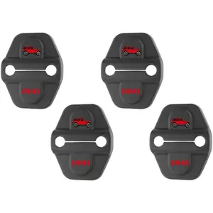 Car Door Lock Decoration Protector Latches Cover Compitable with 2018-2025 Jeep Wrangler JL JLU 4XE Unlimited Sahara Sports Rubicon Gladiator JT Door Lock Cover Parts Accessories