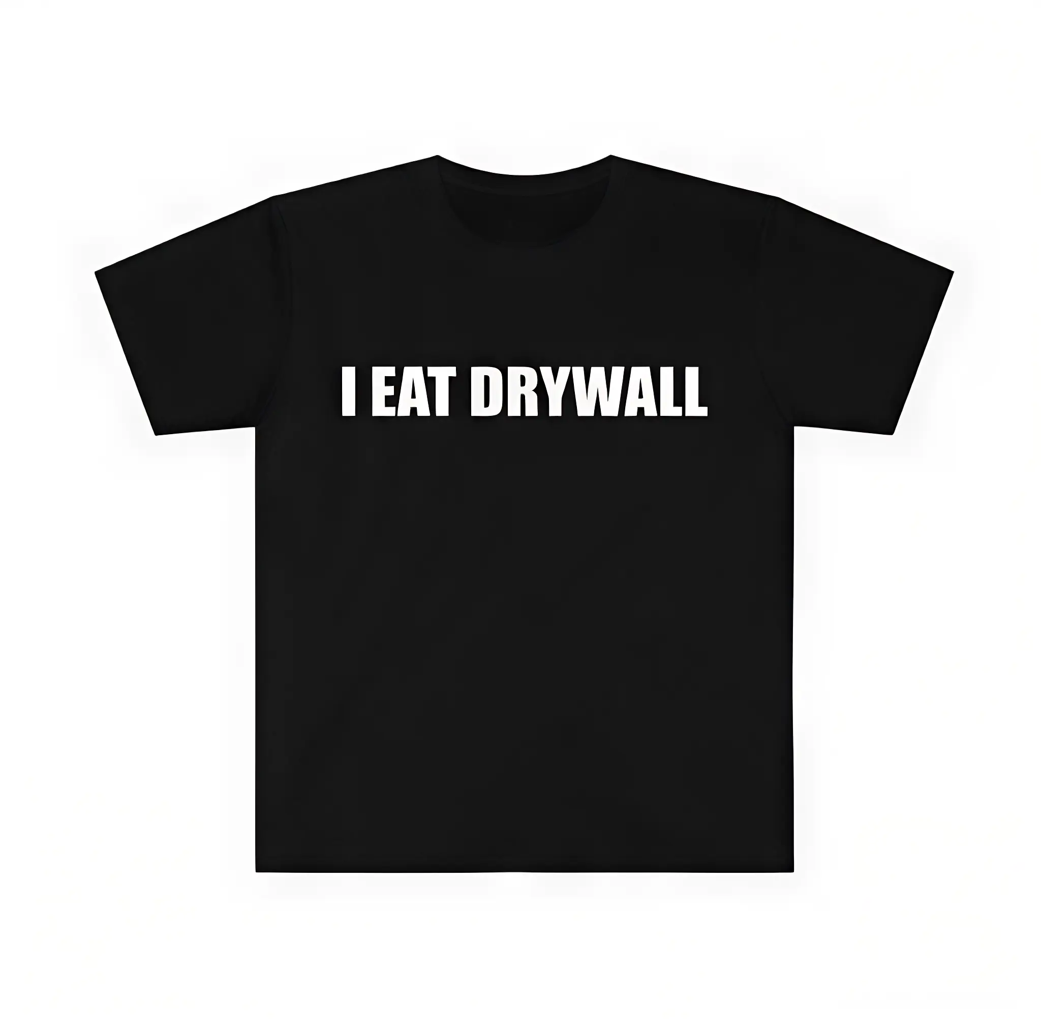 I Eat Drywall Shirt for Men Women Funny Meme T Shirt Graphic Tees Absurd Humor Gag Gifts Aesthetic Streetwear Top, Irony Sarcastic Tee Casual Short Sleeve Crewneck Clothes Shitposting Merch Trendy Outfits Black Summer Tops Novelty Gift Idea