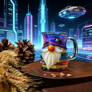 3D Vibrant Book Stack Coffee Mug, One-of-a-Kind Resin Literary Gift for Readers, Librarians & Bookworms, Bright Decorative Cup, Amusing Novelty Mug