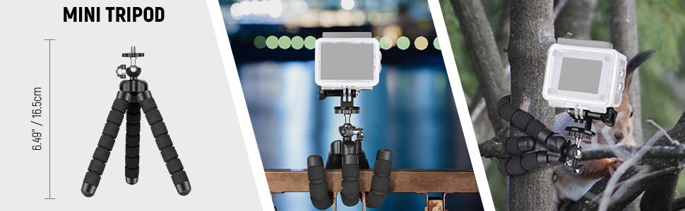 NEEWER GP-50 50-in-1 Action Camera Accessory Kit Compatible with GoPro Hero 12 11 10 9 DJI OSMO 4 3 2 Insta360 X3 X2 GO 3 SJCAM DBPOWER AKASO VicTsing APEMAN WiMiUS QUMOX Lightdow Campark Sony Sports DV