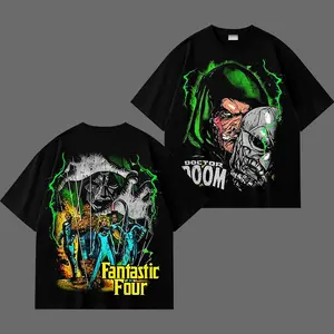 Doctor Doom V2 Graphic T-Shirt, MCU Doctor Doom Villain Comic Tee, Fantastic Four Enemy Streetwear Shirt, Latveria King Retro Comic Graphic Tee, Oversized MCU Supervillain Shirt, Unisex Comic Book Streetwear Tee for MCU Fans