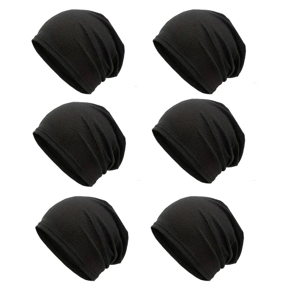 Cooling Breathable Skull Cap Men Women, Sweat Wicking 6 Pack  3D Honeycomb Mesh Lightweight Moisture-Wicking Quick Dry Beanie Under Helmet Liner Construction Hard Hat Gym Cycling Running