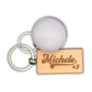 Volleyball Personalized Keychain - Custom Keychain - Bag Tag