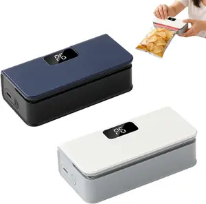 Magnetic Mini Bag Sealer – USB-C Rechargeable Snack Sealer with One-Touch Operation, LED Display, Adjustable Heat Settings & Built-In Cutter, Keeps Chips, Coffee & Pet Food Fresh Anywhere